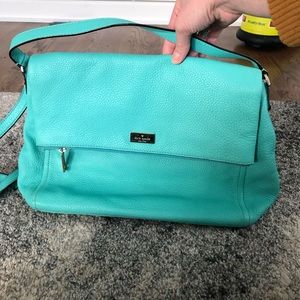 Kate Spade pebbled leather turquoise bag